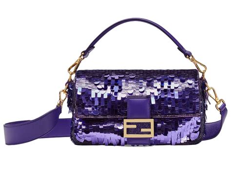 Fendi relaunches Carrie Bradshaw’s purple sequin baguette